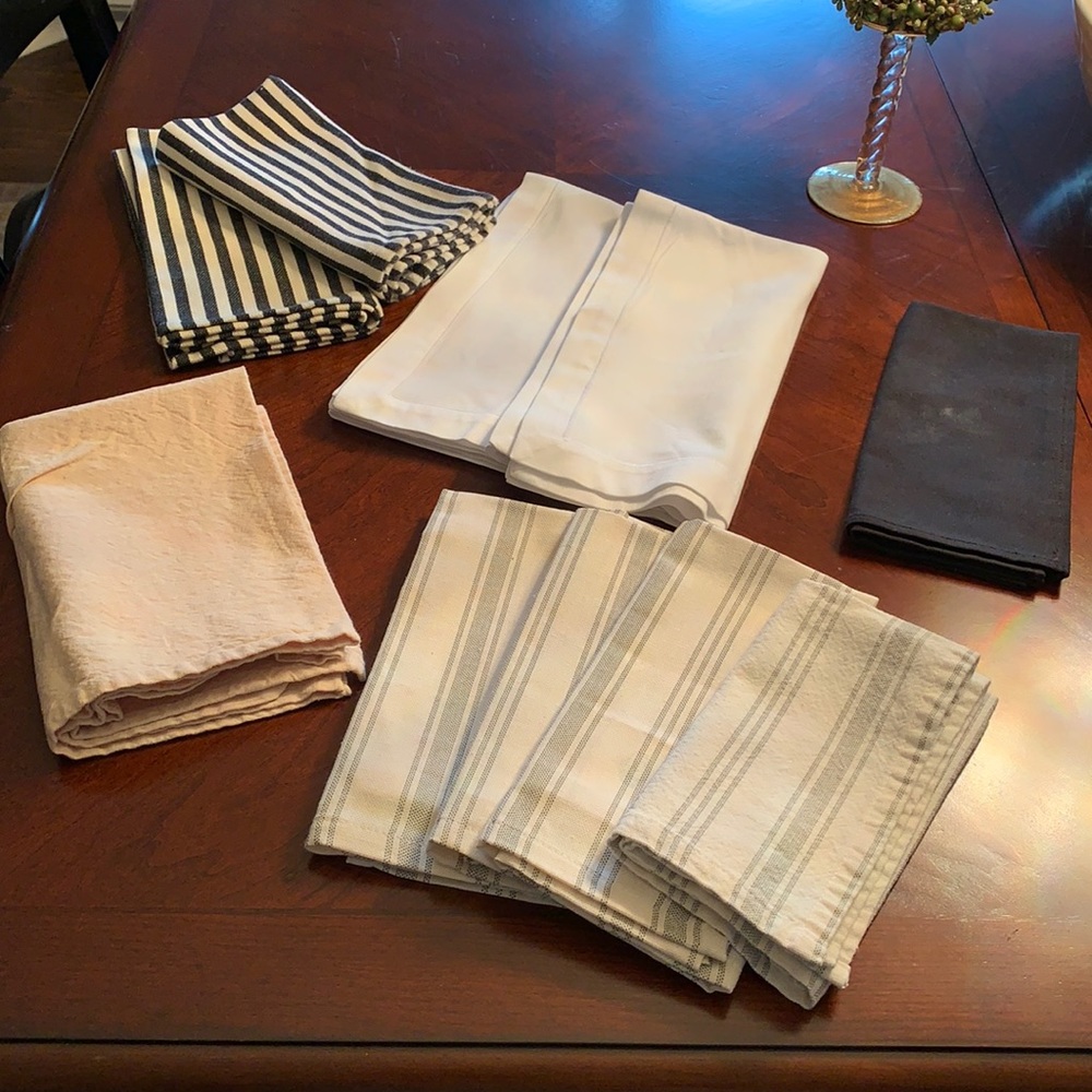 Napkin lot of 10. Some new. Some excellent used condition